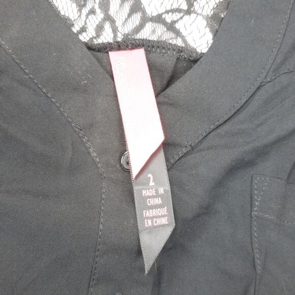 💚Pure Energy women's black long sleeve blouse - Picture 2 of 6